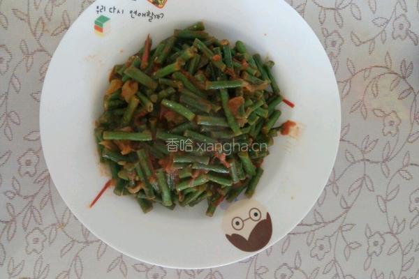 西红柿炒豆角的做法图解7