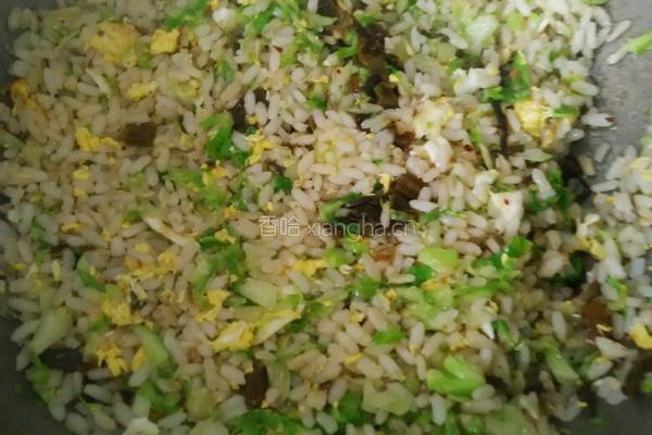 白菜鸡蛋炒饭的做法图解8