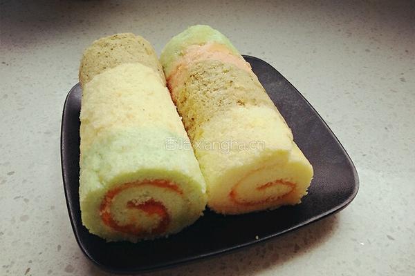 彩色蛋糕卷的做法图解18