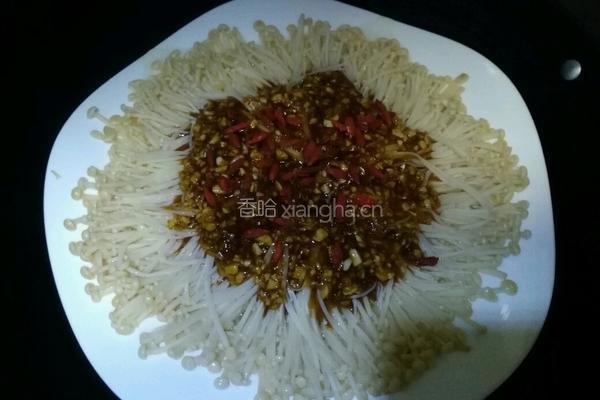 蒜蓉蚝油蒸金针菇的做法图解5