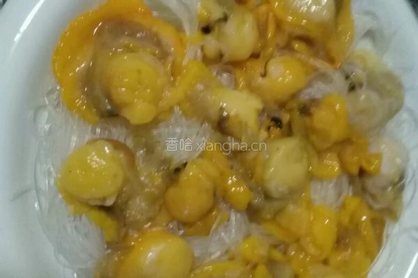 蒜蓉蚝油扇贝肉蒸粉丝的做法图解4
