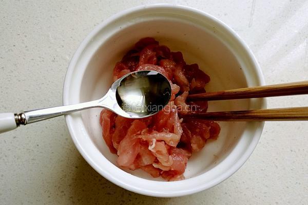 茭白炒肉丝的做法图解4