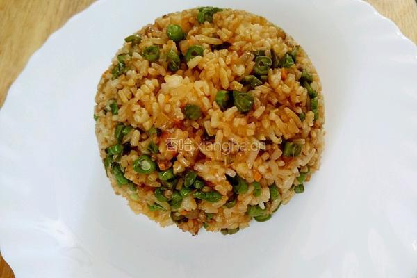 豇豆酱油炒饭的做法图解9