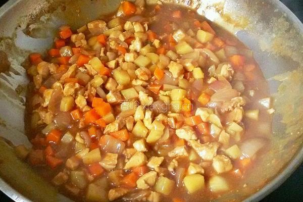 花样鸡肉咖喱饭的做法图解12