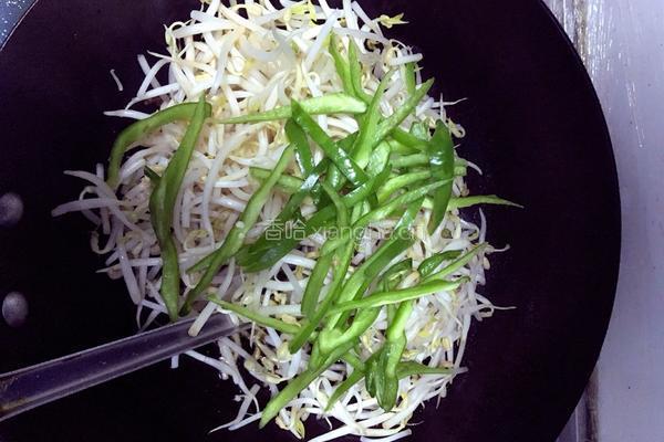 肉炒绿豆芽的做法图解5