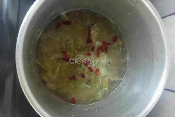 昙花枸杞羹的做法图解8