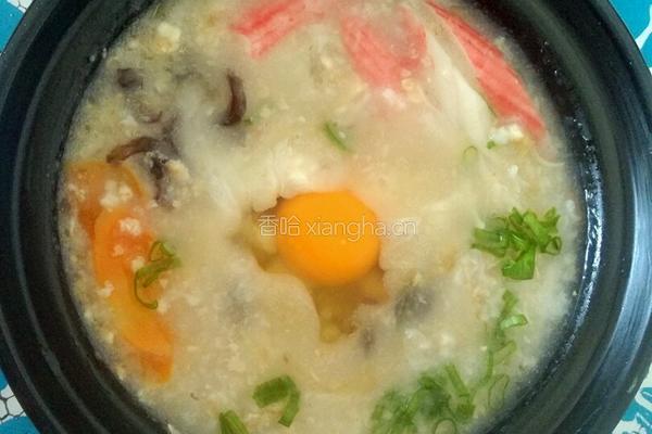 海鲜干贝燕麦粥的做法图解9