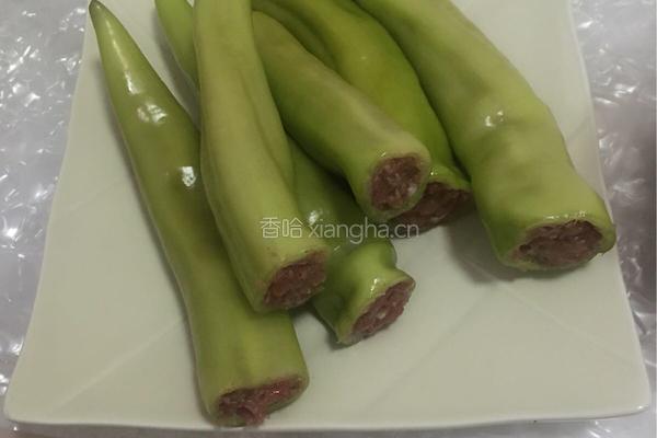 辣椒酿肉的做法图解5