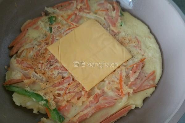 火腿芝士蛋饼的做法图解6