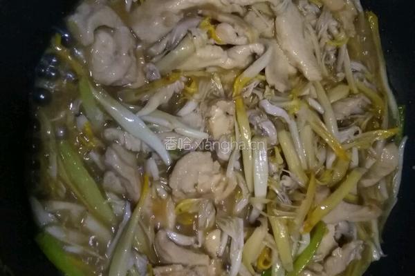 芭蕉花炒鸡丝的做法图解12