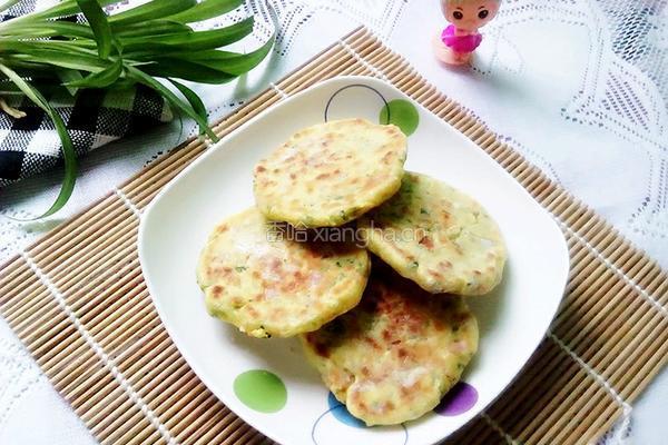 芹菜叶火腿煎饼的做法图解8