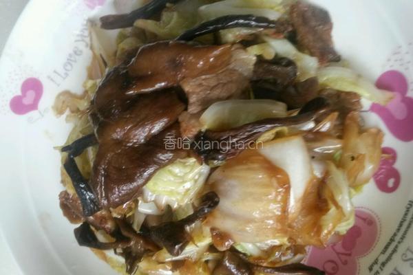 白菜炒蘑菇的做法图解6