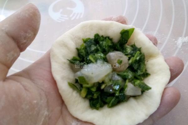 虾仁空心菜包子的做法图解13