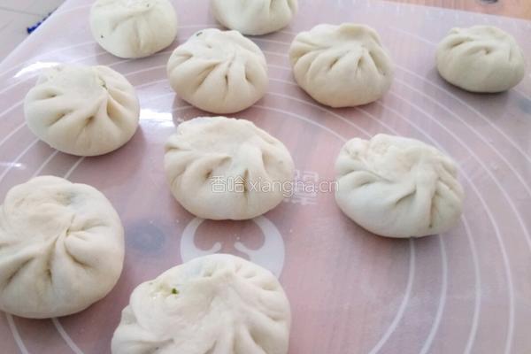 虾仁空心菜包子的做法图解14