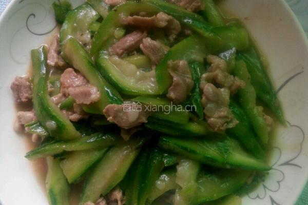 长丝瓜炒肉的做法图解5