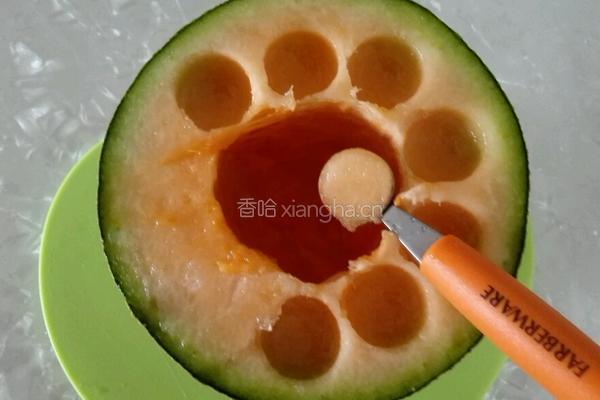 哈密瓜芋圆捞的做法图解3