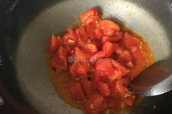 西红柿炒花菜的做法图解8