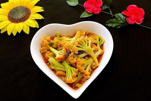 西红柿炒花菜的做法图解10