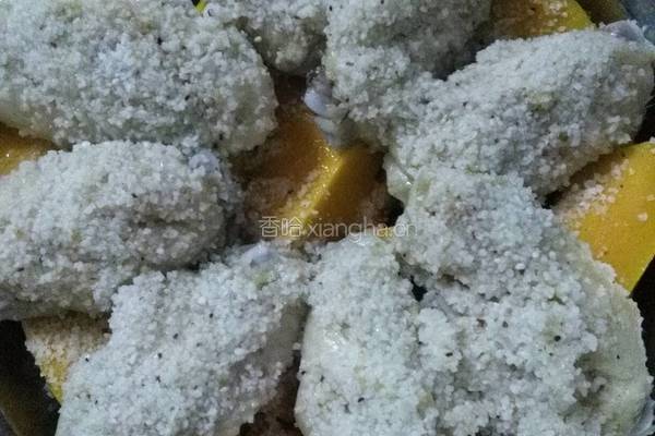 南瓜蒸鸡翅的做法图解6