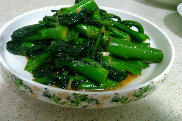 清炒芥兰的做法图解5
