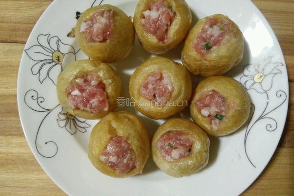 清蒸油面筋塞肉的做法图解7