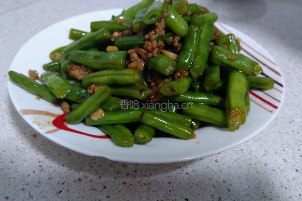肉糜炒四季豆的做法图解7
