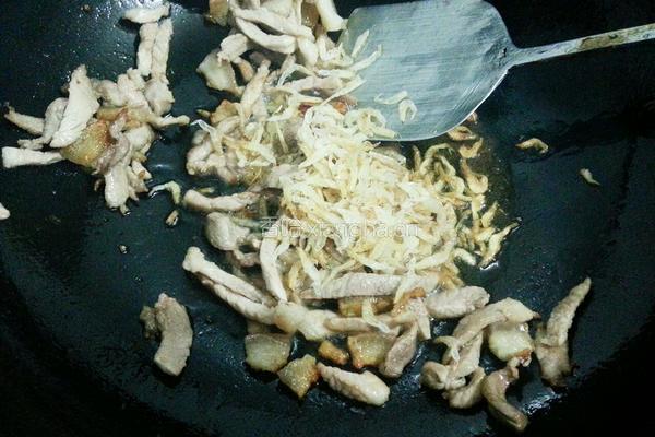 雪菜炒肉丝的做法图解4