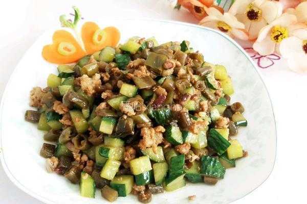 酸豆角炒肉末的做法图解8