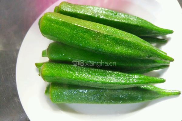 秋葵点芥辣的做法图解4