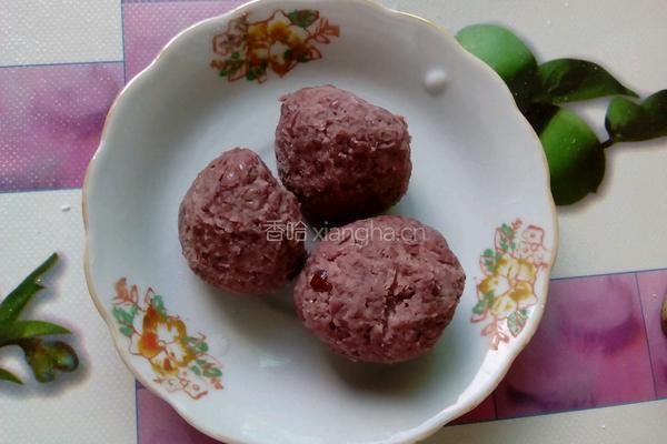 红豆馅糯米软饼的做法图解2