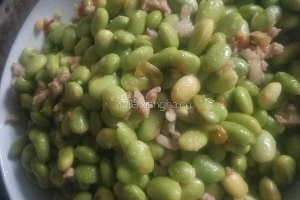 肉末毛豆的做法图解4