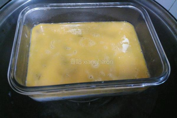 三色蒸蛋的做法图解8