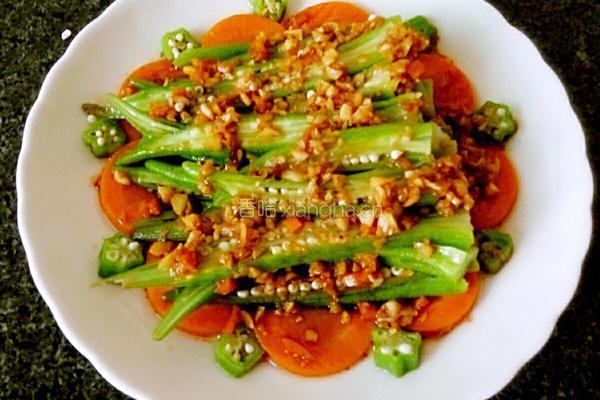 蒜蓉秋葵的做法图解8