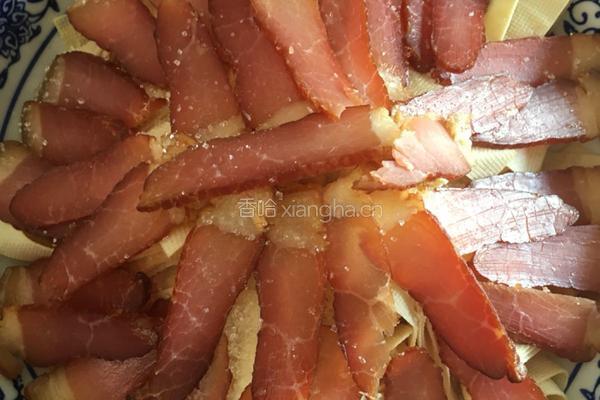 千张蒸腊肉的做法图解3