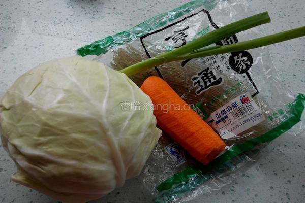 卷心菜粉条素包子的做法图解2