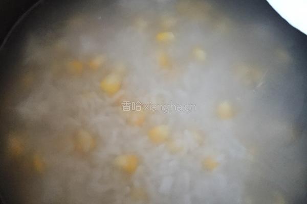 皮蛋玉米粥的做法图解4