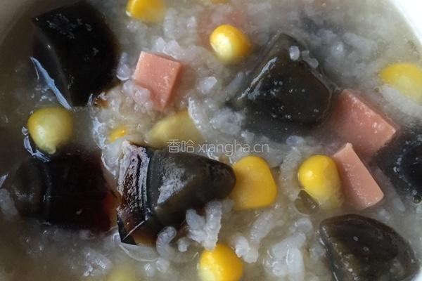皮蛋玉米粥的做法图解6