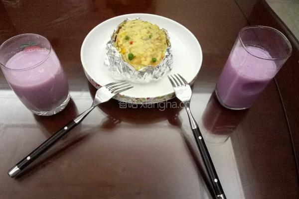 芝士鸡汁土豆泥 牛奶紫薯饮的做法图解6