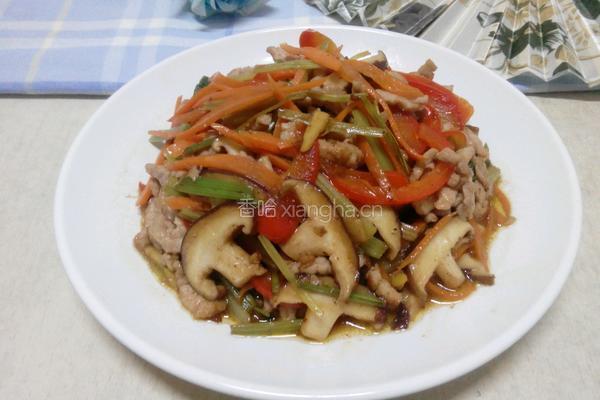 香菇炒肉丝的做法图解8