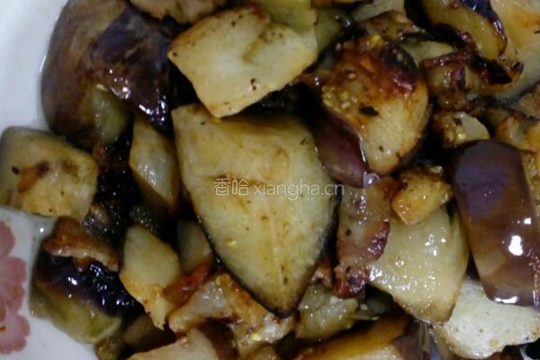 肉片炒茄子的做法图解5