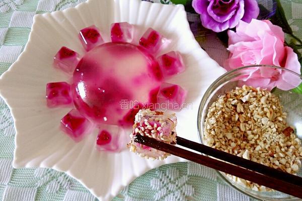 火龙果水信玄饼的做法图解9