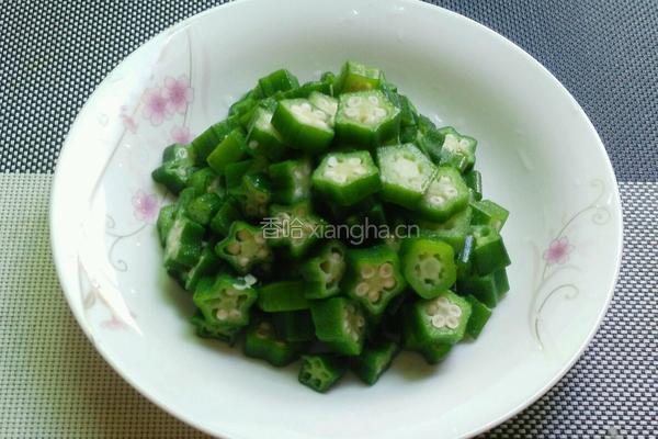 黄豆酱拌秋葵的做法图解4