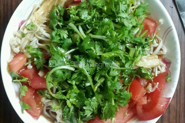 香菜金针拌糖番茄的做法图解5