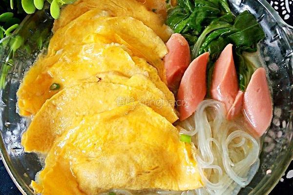 菠菜蛋饺粉丝汤的做法图解11