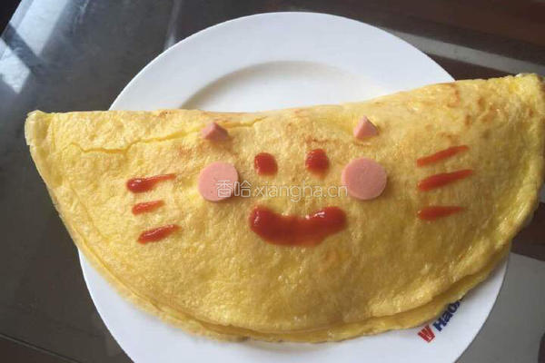 萌猫蛋包饭的做法图解8