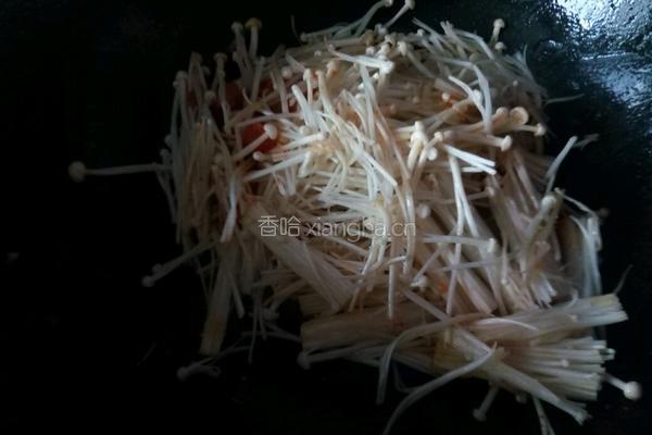 炒西红柿金针菇的做法图解4