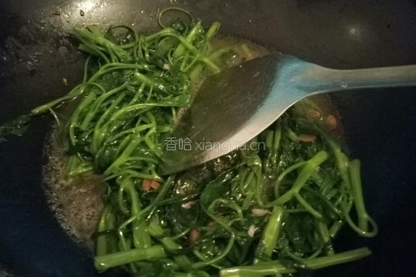 豆酱通菜的做法图解4
