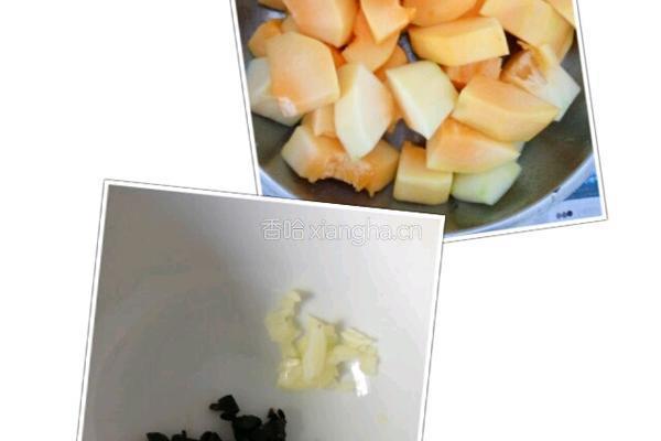 香炒木瓜的做法图解2