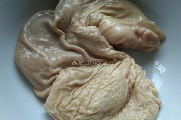 双椒炒猪肚的做法图解3