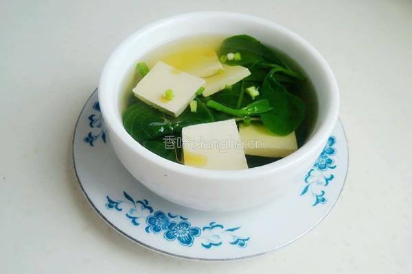 木耳菜豆腐汤的做法图解7